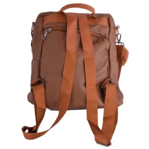 Allure Anti-Theft Handbag Brown Back